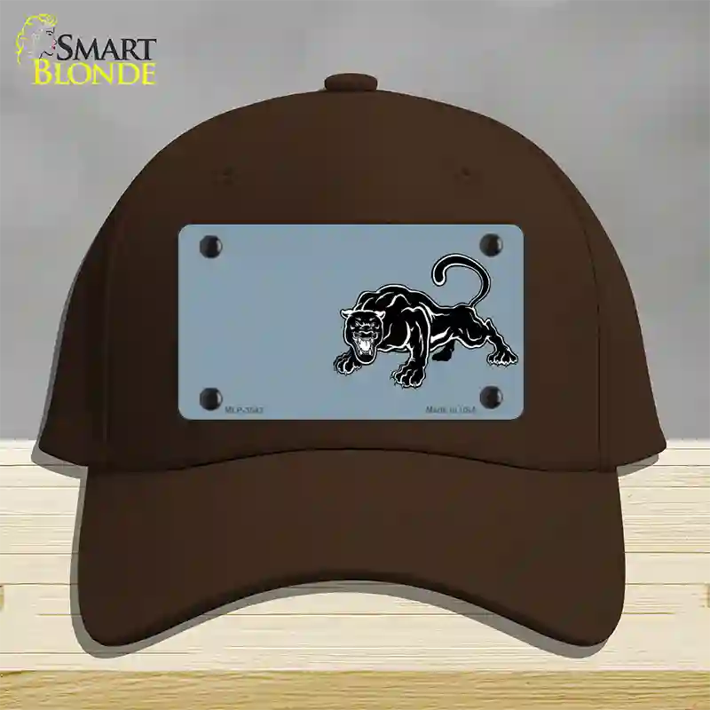 Black Panther Offset Novelty License Plate Hat Cotton / Dark Brown