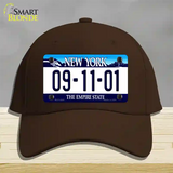 9 11 01 New York Novelty License Plate Hat Cotton / Dark Brown