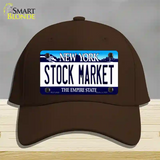 Stock Market New York Novelty License Plate Hat Cotton / Dark Brown