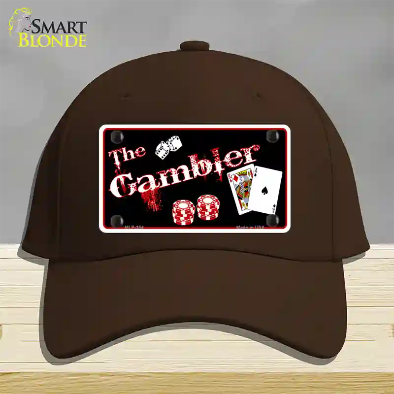 Gambler Novelty License Plate Hat Cotton / Dark Brown