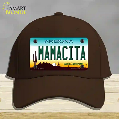 Mamacita Arizona Novelty License Plate Hat Cotton / Dark Brown