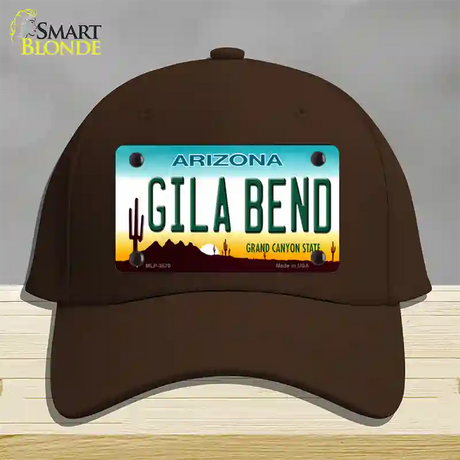 Gila Bend Arizona Novelty License Plate Hat Cotton / Dark Brown