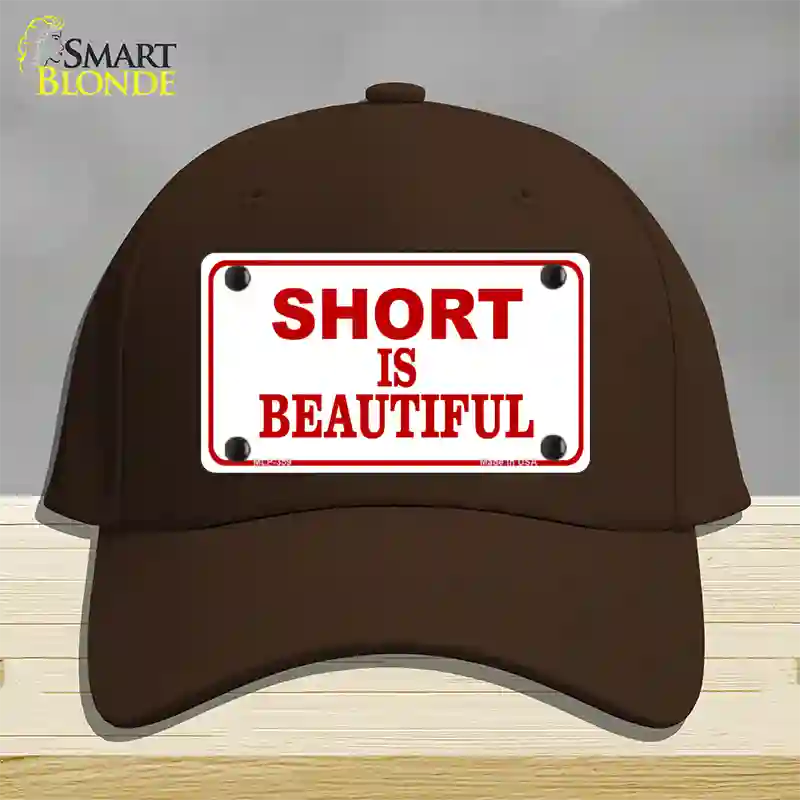 Short Is Beautiful Novelty License Plate Hat Cotton / Dark Brown