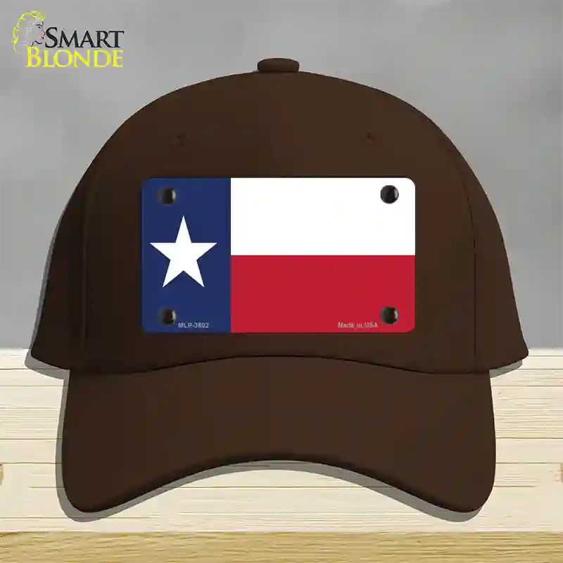 Texas State Flag Novelty License Plate Hat Cotton / Dark Brown