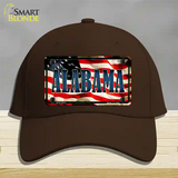 Alabama USA Novelty License Plate Hat Cotton / Dark Brown