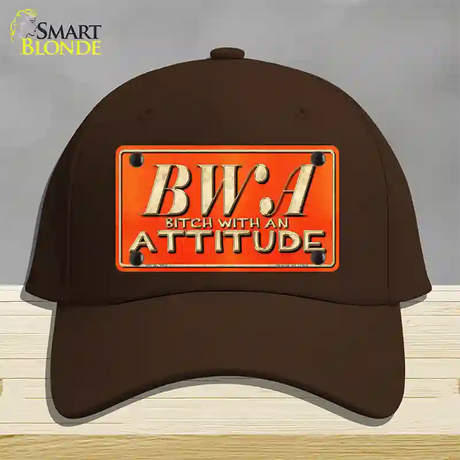 B.W.A. Novelty License Plate Hat Cotton / Dark Brown