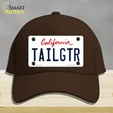 Tailgtr California Novelty License Plate Hat Cotton / Dark Brown