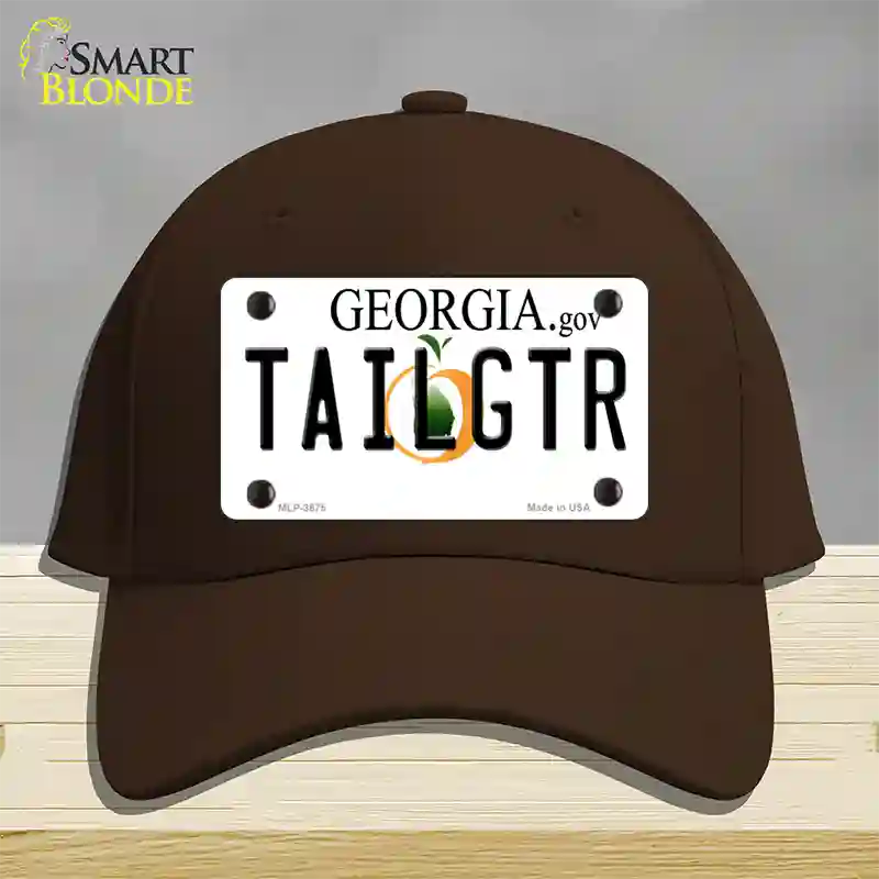 Tailgtr Georgia Novelty License Plate Hat Cotton / Dark Brown