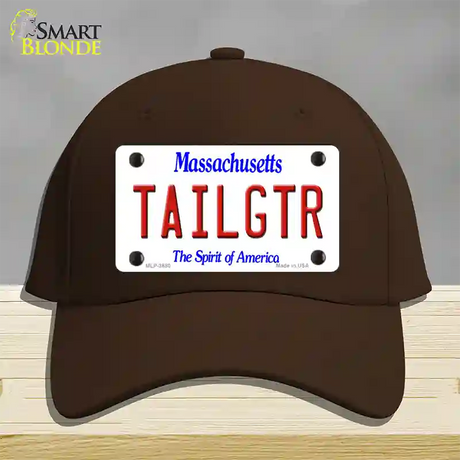 Tailgtr Massachusetts Novelty License Plate Hat Cotton / Dark Brown