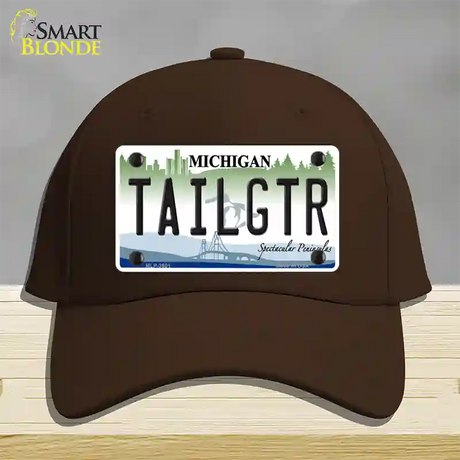 Tailgtr Michigan Novelty License Plate Hat Cotton / Dark Brown