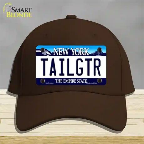 Tailgtr New York Novelty License Plate Hat Cotton / Dark Brown