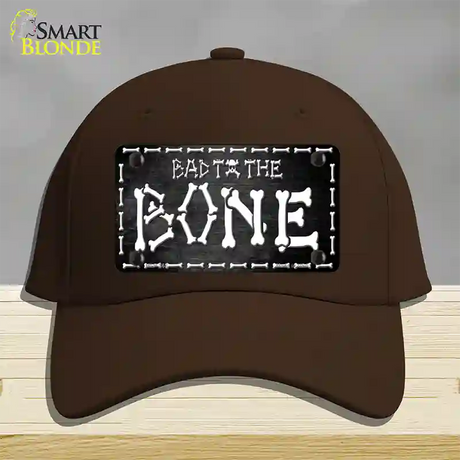 Bad To The Bone Skull Novelty License Plate Hat Cotton / Dark Brown