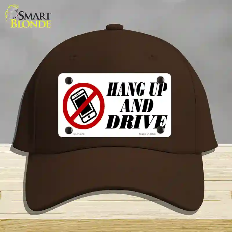 Hang Up And Drive Novelty License Plate Hat Cotton / Dark Brown