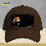 Cougar Offset Novelty License Plate Hat Cotton / Dark Brown