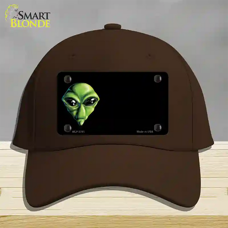 Alien Offset Novelty License Plate Hat Cotton / Dark Brown