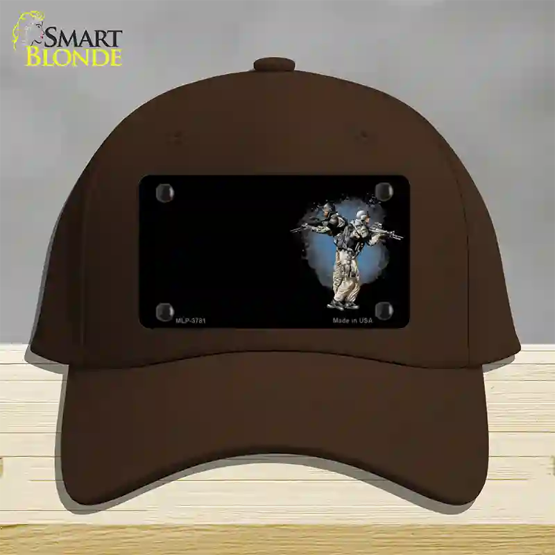 SWAT Offset Novelty License Plate Hat Cotton / Dark Brown