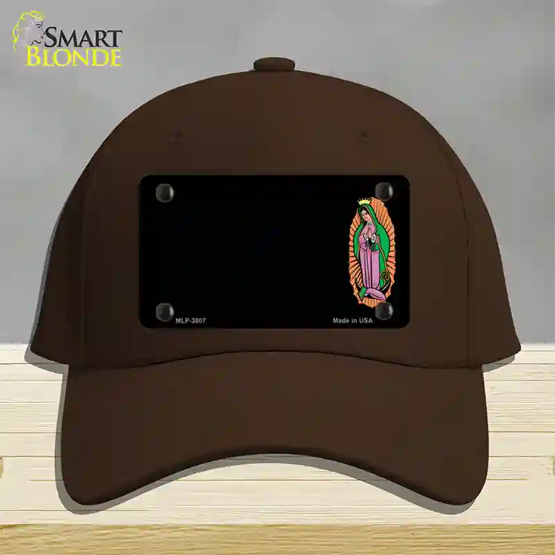 Virgin Mary Offset Novelty License Plate Hat Cotton / Dark Brown