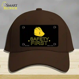 Safety First Novelty License Plate Hat Cotton / Dark Brown