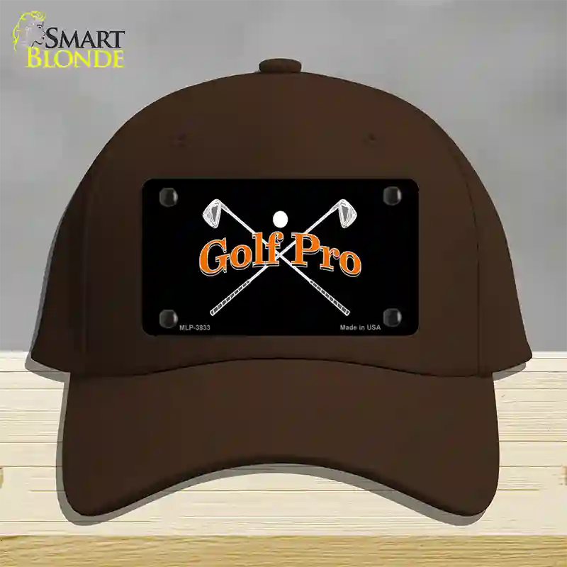 Golf Pro Novelty License Plate Hat Cotton / Dark Brown