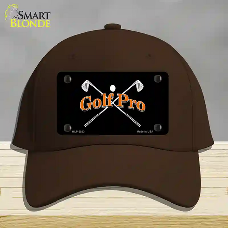 Golf Pro Novelty License Plate Hat Cotton / Dark Brown