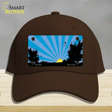 Southwest Blue Sunset Novelty License Plate Hat Cotton / Dark Brown