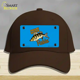 Gone Fishin Novelty License Plate Hat Cotton / Dark Brown