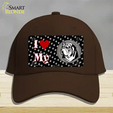 I Love My Bulldog Novelty License Plate Hat Cotton / Dark Brown