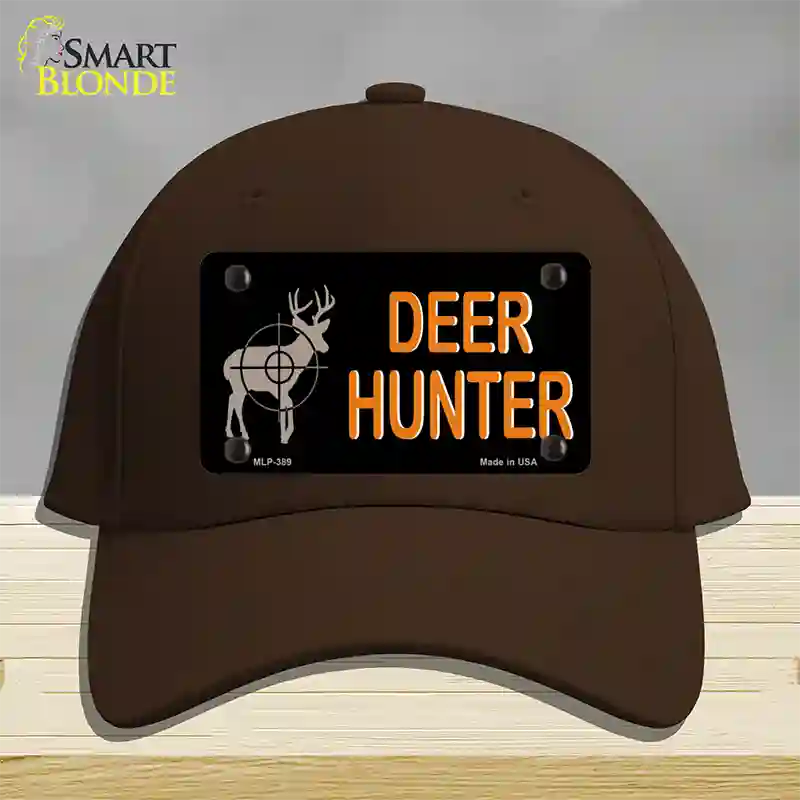 Deer Hunter Novelty License Plate Hat Cotton / Dark Brown