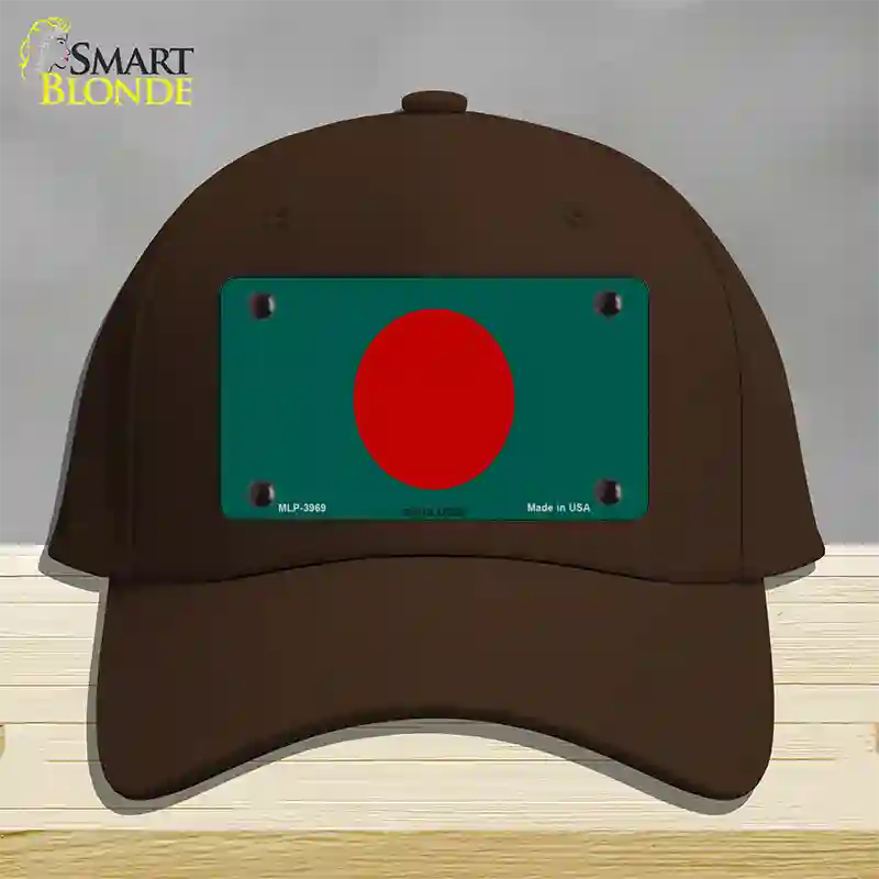 Bangladesh Flag Novelty License Plate Hat Cotton / Dark Brown