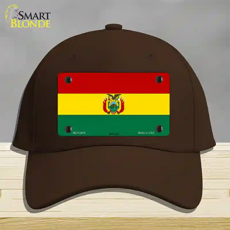 Bolivia Flag Novelty License Plate Hat Cotton / Dark Brown