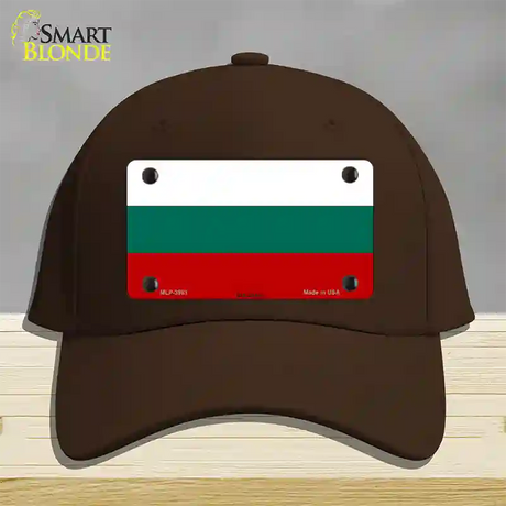 Bulgaria Flag Novelty License Plate Hat Cotton / Dark Brown