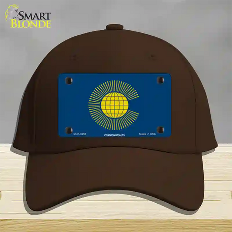 Commonwealth Flag Novelty License Plate Hat Cotton / Dark Brown