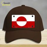 Greenland Flag Novelty License Plate Hat Cotton / Dark Brown