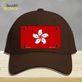 Hong Kong Flag Novelty License Plate Hat Cotton / Dark Brown