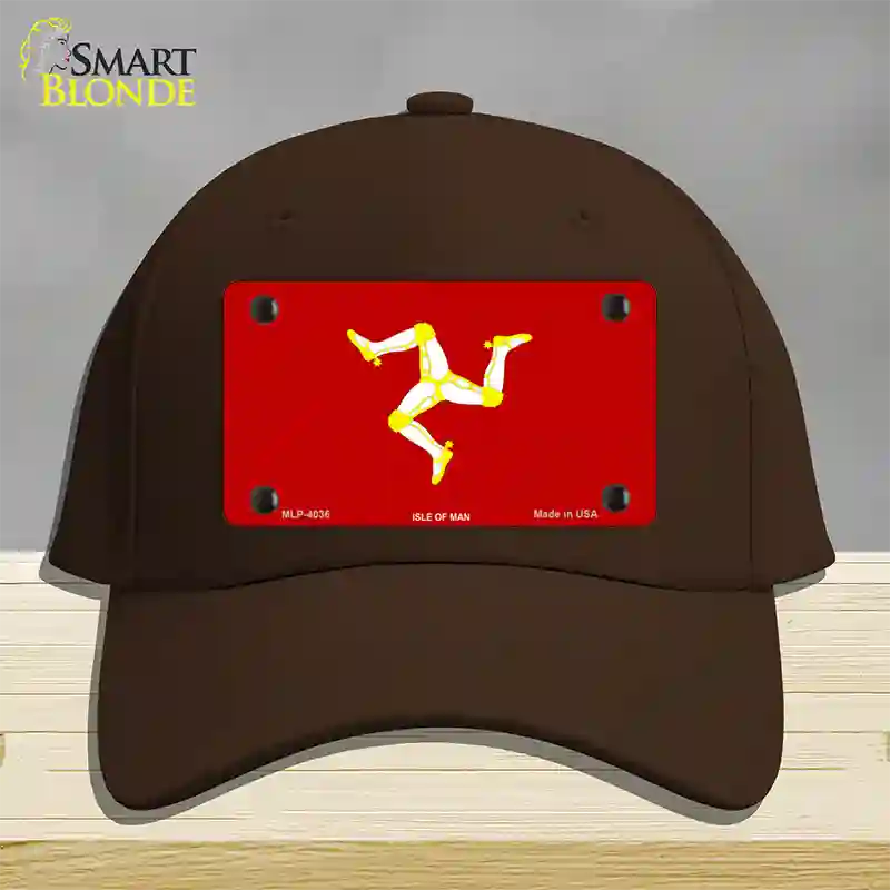 Isle Of Man Flag Novelty License Plate Hat Cotton / Dark Brown