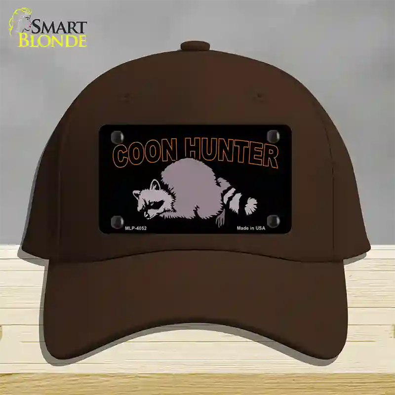 Coon Hunter Novelty License Plate Hat Cotton / Dark Brown