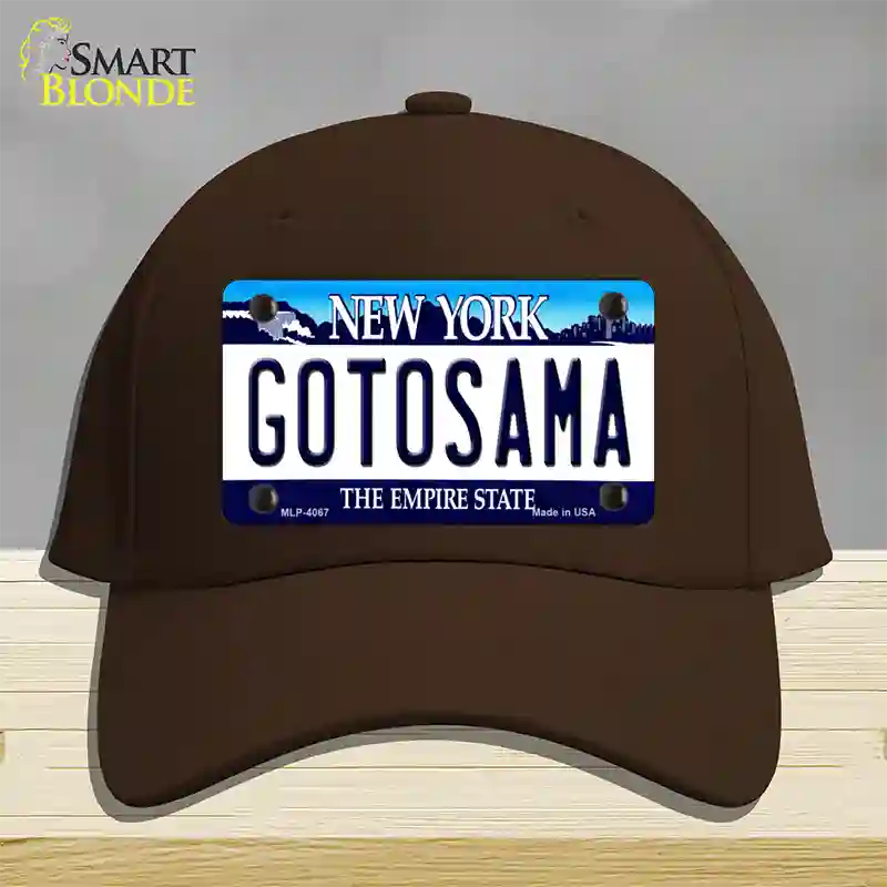 Gotosama New York Novelty License Plate Hat Cotton / Dark Brown