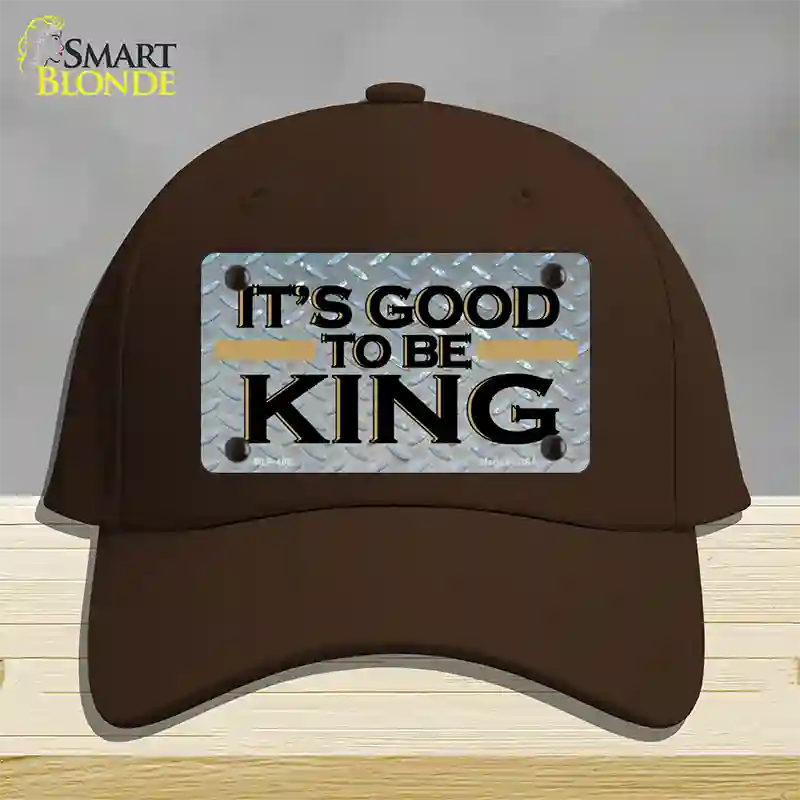 Good To Be King Novelty License Plate Hat Cotton / Dark Brown