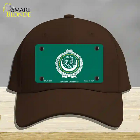 League Of Arab States Flag Novelty License Plate Hat Cotton / Dark Brown