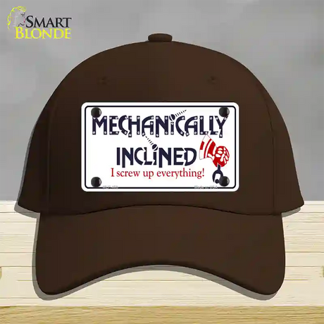 Mechanically Inclined Novelty License Plate Hat Cotton / Dark Brown