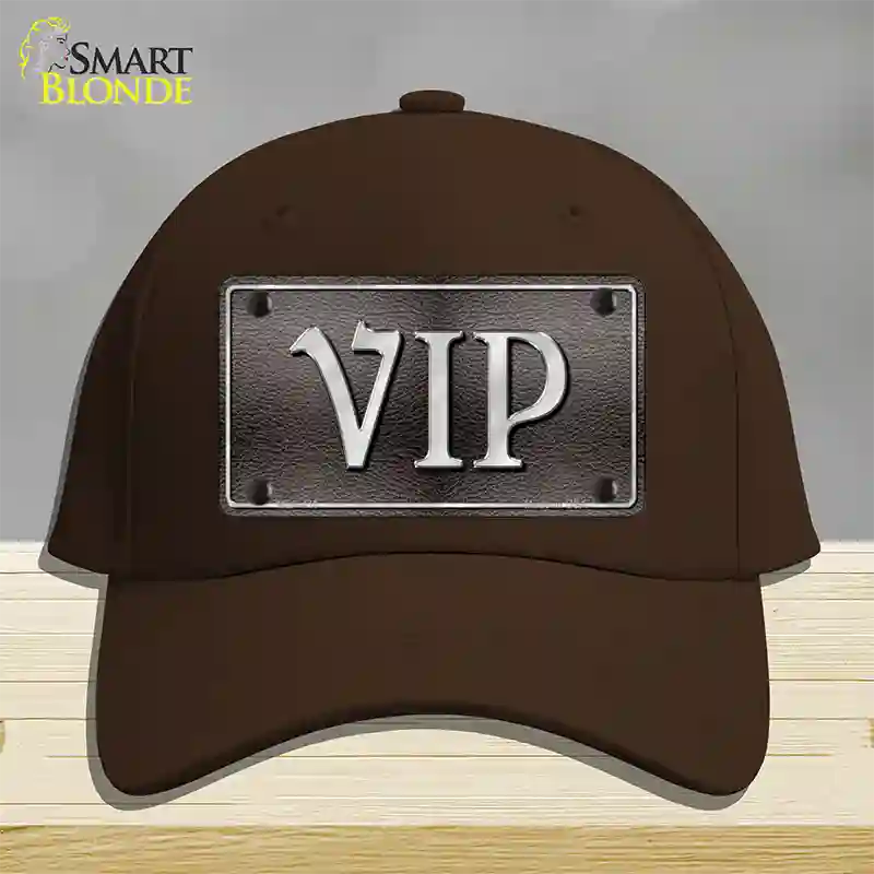 VIP Novelty License Plate Hat Cotton / Dark Brown