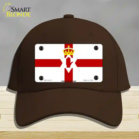 Northern Ireland Flag Novelty License Plate Hat Cotton / Dark Brown