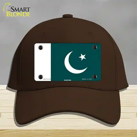 Pakistan Flag Novelty License Plate Hat Cotton / Dark Brown