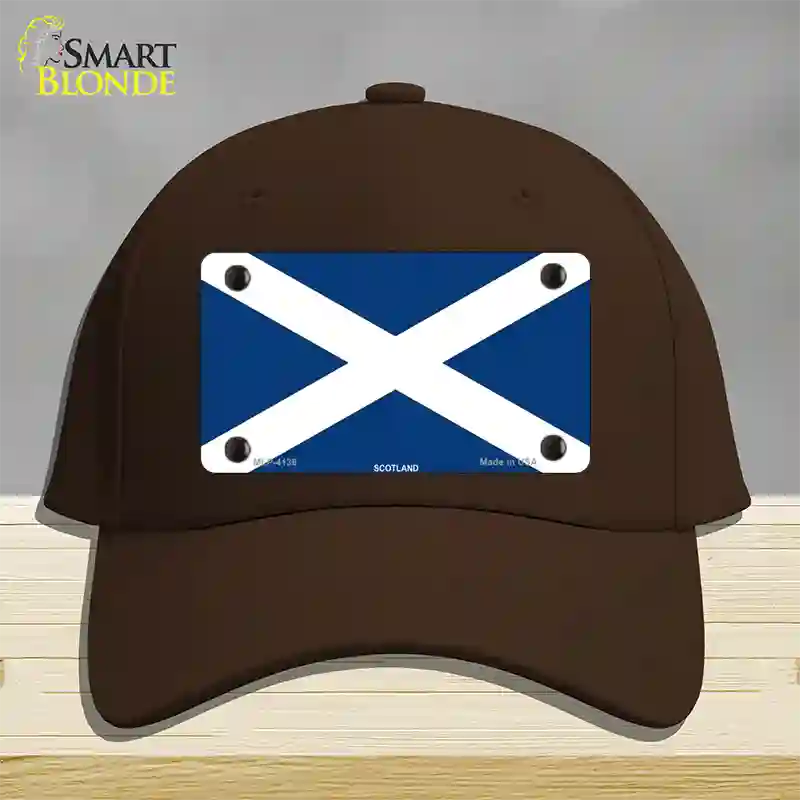 Scotland Flag Novelty License Plate Hat Cotton / Dark Brown