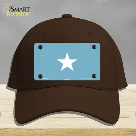 Somalia Flag Novelty License Plate Hat Cotton / Dark Brown