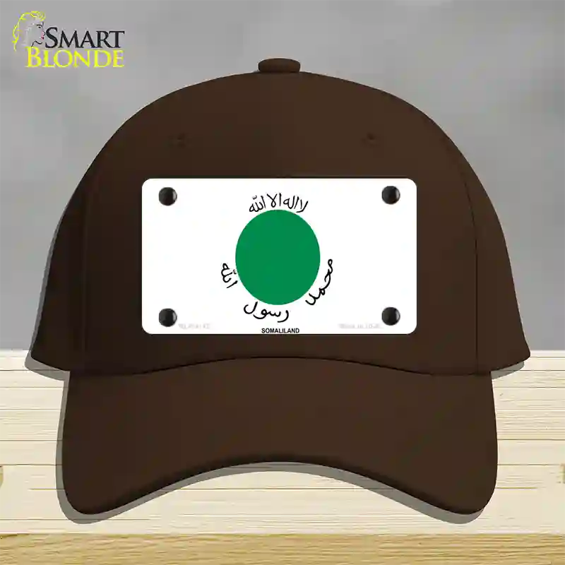 Somaliland Flag Novelty License Plate Hat Cotton / Dark Brown