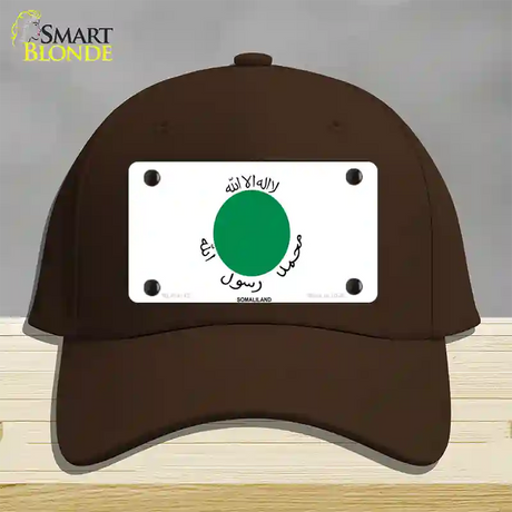 Somaliland Flag Novelty License Plate Hat Cotton / Dark Brown