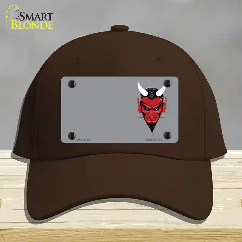 Devil Offset Novelty License Plate Hat Cotton / Dark Brown