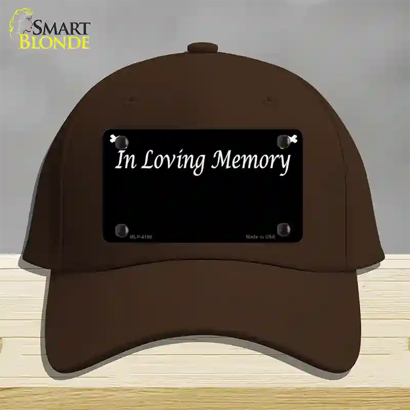 In Loving Memory Black Novelty License Plate Hat Cotton / Dark Brown