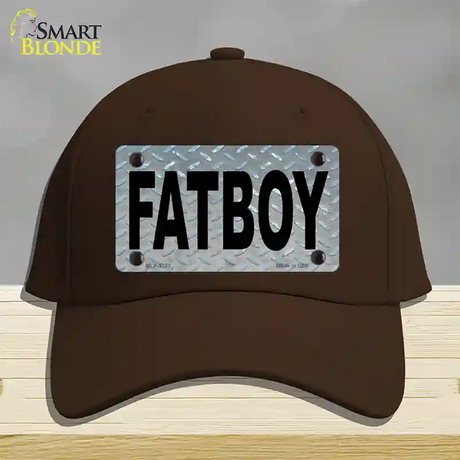 Fat Boy Diamond Novelty License Plate Hat Cotton / Dark Brown